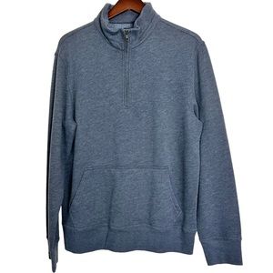 J Crew Front Zip Classic Sweater Size Large Dark Grey